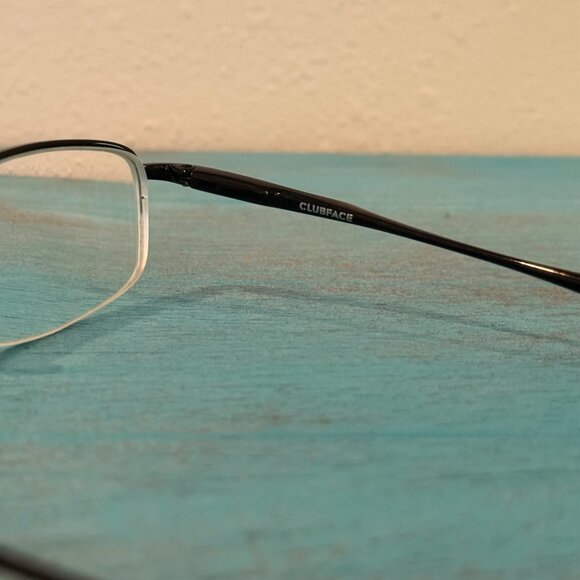 Oakley Clubface Polished Black Half-Rim Eyeglass Frames w/ Case (OX 3102-0152) - Picture 4 of 7